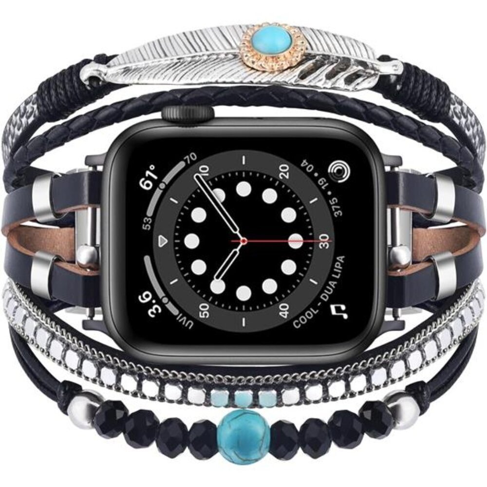NEW Black Multilayer Beaded Apple Watch Band